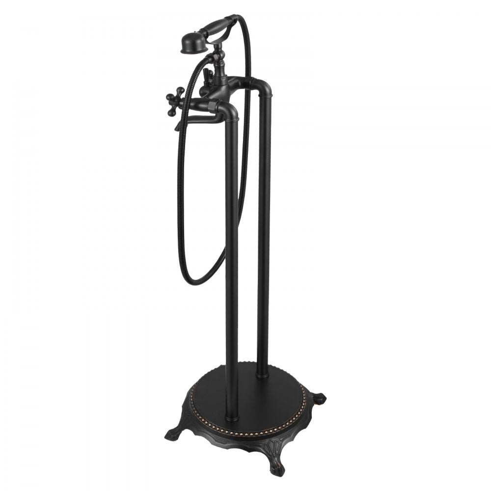 VEVOR Clawfoot Bathtub Faucet, Freestanding Tub Faucets with Handheld Shower, Vintage Oil-Rubbed Bronze Tub Filler Faucet Shower Kit with 360° Rotation Spout & 59-inch Long Hose for Bathtubs