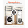 VEVOR Over Washer and Dryer Storage Shelves, 6 Tiers Laundry Room Drying Rack with Hanger Rod and Hooks, Two Rows Adjustable Washer Shelves Space Saver, for Laundry Room Storage & Organization, Black
