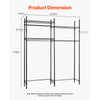 VEVOR Over Washer and Dryer Storage Shelves, 4 Tiers Laundry Room Drying Rack with Hanger Rod and Hooks, Two Rows Adjustable Washer Shelves Space Saver, for Laundry Room Storage & Organization, Black