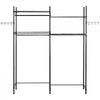 VEVOR Over Washer and Dryer Storage Shelves, 4 Tiers Laundry Room Drying Rack with Hanger Rod and Hooks, Two Rows Adjustable Washer Shelves Space Saver, for Laundry Room Storage & Organization, Black