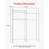 VEVOR Over Washer and Dryer Storage Shelves, 4 Tiers Laundry Room Drying Rack with Hanger Rod and Hooks, Two Rows Adjustable Washer Shelves Space Saver, for Laundry Room Storage & Organization, White
