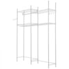 VEVOR Over Washer and Dryer Storage Shelves, 4 Tiers Laundry Room Drying Rack with Hanger Rod and Hooks, Two Rows Adjustable Washer Shelves Space Saver, for Laundry Room Storage & Organization, White