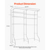 VEVOR Over Washer and Dryer Storage Shelves, 6 Tiers Laundry Room Drying Rack with Hanger Rod and Hooks, Two Rows Adjustable Washer Shelves Space Saver, for Laundry Room Storage & Organization, White