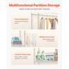 VEVOR Over Washer and Dryer Storage Shelves, 6 Tiers Laundry Room Drying Rack with Hanger Rod and Hooks, Two Rows Adjustable Washer Shelves Space Saver, for Laundry Room Storage & Organization, White