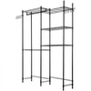 VEVOR Over Washer and Dryer Storage Shelves, 5 Tiers Laundry Room Drying Rack with Hanger Rod and Hooks, Two Rows Adjustable Washer Shelves Space Saver, for Laundry Room Storage & Organization, Black