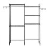 VEVOR Over Washer and Dryer Storage Shelves, 5 Tiers Laundry Room Drying Rack with Hanger Rod and Hooks, Two Rows Adjustable Washer Shelves Space Saver, for Laundry Room Storage & Organization, Black
