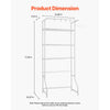 VEVOR Over Washer and Dryer Storage Shelf, 3 Tiers Laundry Room Drying Rack with Hanger Rod and Hooks, Single Row Adjustable Washer Shelves Space Saver, for Laundry Room Storage & Organization, White