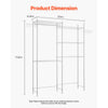 VEVOR Over Washer and Dryer Storage Shelves, 5 Tiers Laundry Room Drying Rack with Hanger Rod and Hooks, Two Rows Adjustable Washer Shelves Space Saver, for Laundry Room Storage & Organization, White