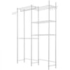 VEVOR Over Washer and Dryer Storage Shelves, 5 Tiers Laundry Room Drying Rack with Hanger Rod and Hooks, Two Rows Adjustable Washer Shelves Space Saver, for Laundry Room Storage & Organization, White