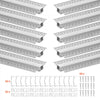 VEVOR Plaster-in LED Aluminum Channel, 10-Pack 6.6 ft/2M, Trimless Recessed Drywall LED Strip Diffuser Channel, with Milky Cover, End Caps and Mounting Clips, Aluminum Profile, for Wall and Ceiling