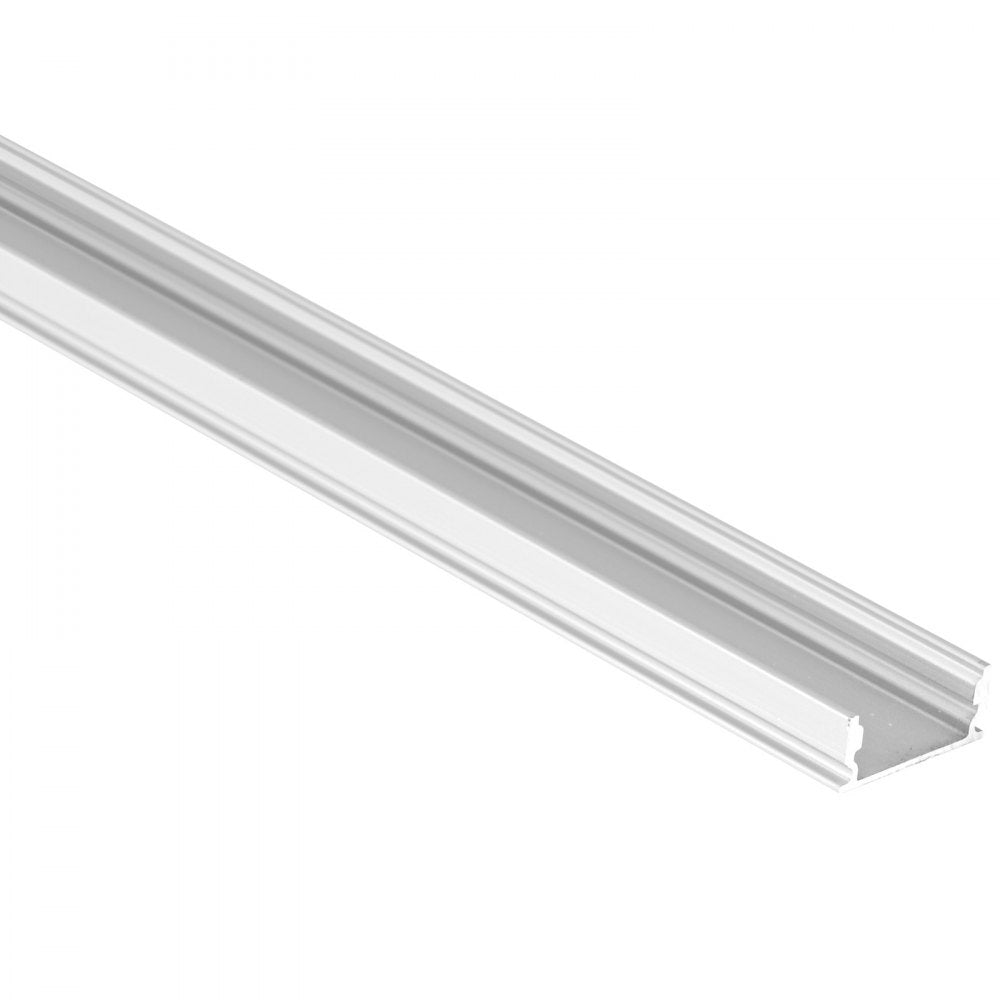 VEVOR 10-Pack 6.6 ft/2M U Shape LED Aluminum Channel, with Milky Cover, End Caps and Mounting Clips, Aluminum Profile for LED Strip Light Installations, Easy Installation, for Under Cabinet Counter