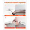VEVOR 20-Pack 6.6 ft/2M U Shape LED Aluminum Channel, with Milky Cover, End Caps and Mounting Clips, Aluminum Profile for LED Strip Light Installations, Easy Installation, for Under Cabinet Counter