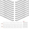 VEVOR 20-Pack 6.6 ft/2M U Shape LED Aluminum Channel, with Milky Cover, End Caps and Mounting Clips, Aluminum Profile for LED Strip Light Installations, Easy Installation, for Under Cabinet Counter