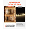 VEVOR 20-Pack 3.3 ft/1M V Shape LED Aluminum Channel, with Milky Cover, End Caps and Mounting Clips, Aluminum Profile for LED Strip Light Installations, Easy Installation, for Under Cabinet Counter