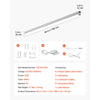 VEVOR LED Shop Light, 6 Pack T5 Integrated Single Fixture, 4FT, 2200lm, 6500K Linkable LED Tube Light, Corded Electric with ON/Off Switch, Suitable for Garage Warehouse Workbench Workshop