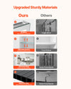 VEVOR upgraded sturdy materials comparison infographic