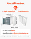 VEVOR medicine cabinet dimensions and recessed cutout dimensions (KR-305)
