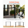 VEVOR 4 Pack 6.5 ft Stainless Steel Handrail, Rectangular Top Stair Deck Hand Rail for Outdoor/Indoor Steps with End Cap,Matte Black Coating Adjustable Metal Stair Rail for Cable Railing Kit