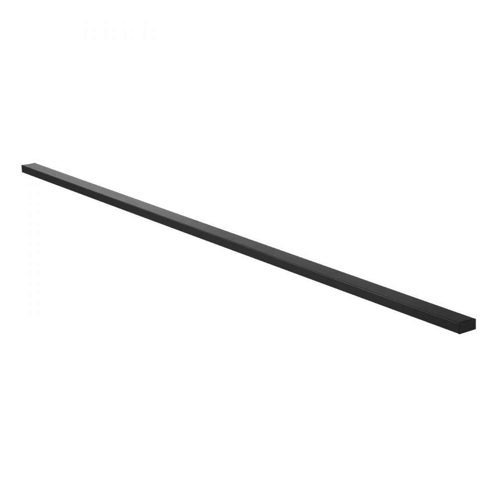 VEVOR 4 Pack 6.5 ft Stainless Steel Handrail, Rectangular Top Stair Deck Hand Rail for Outdoor/Indoor Steps with End Cap,Matte Black Coating Adjustable Metal Stair Rail for Cable Railing Kit