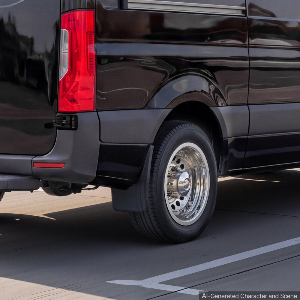 VEVOR 16-Inch Wheel Simulator 6 Lug SUS304 Stainless Steel Rear Wheel Cover, Fit for 2007-2026 Sprinter 3500, 3500XD, 4500 Models, Heavy-Duty Polished Appearance, Upgrade Replacements, for Trucks RVs
