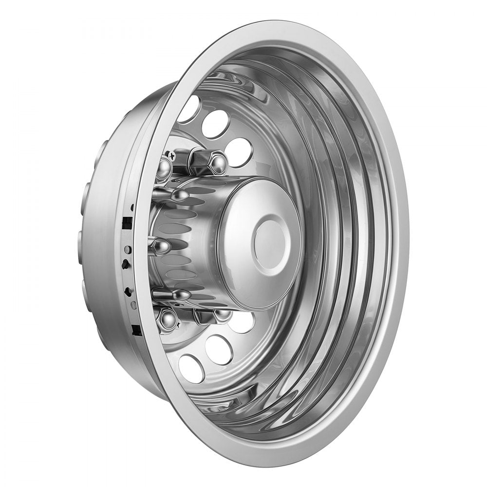 VEVOR 16-Inch Wheel Simulator 6 Lug SUS304 Stainless Steel Rear Wheel Cover, Fit for 2007-2026 Sprinter 3500, 3500XD, 4500 Models, Heavy-Duty Polished Appearance, Upgrade Replacements, for Trucks RVs