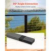 VEVOR 2 Pack Handrail Connectors, Flat Extension Stair Railing Accessories, POM Hand Rail Connector Fittings for Rectangular Cable Railing, Deck Cable Rail System Outdoor, Matte Black, HT-04
