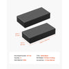 VEVOR 2 Pack Handrail Connectors, Flat Extension Stair Railing Accessories, POM Hand Rail Connector Fittings for Rectangular Cable Railing, Deck Cable Rail System Outdoor, Matte Black, HT-04