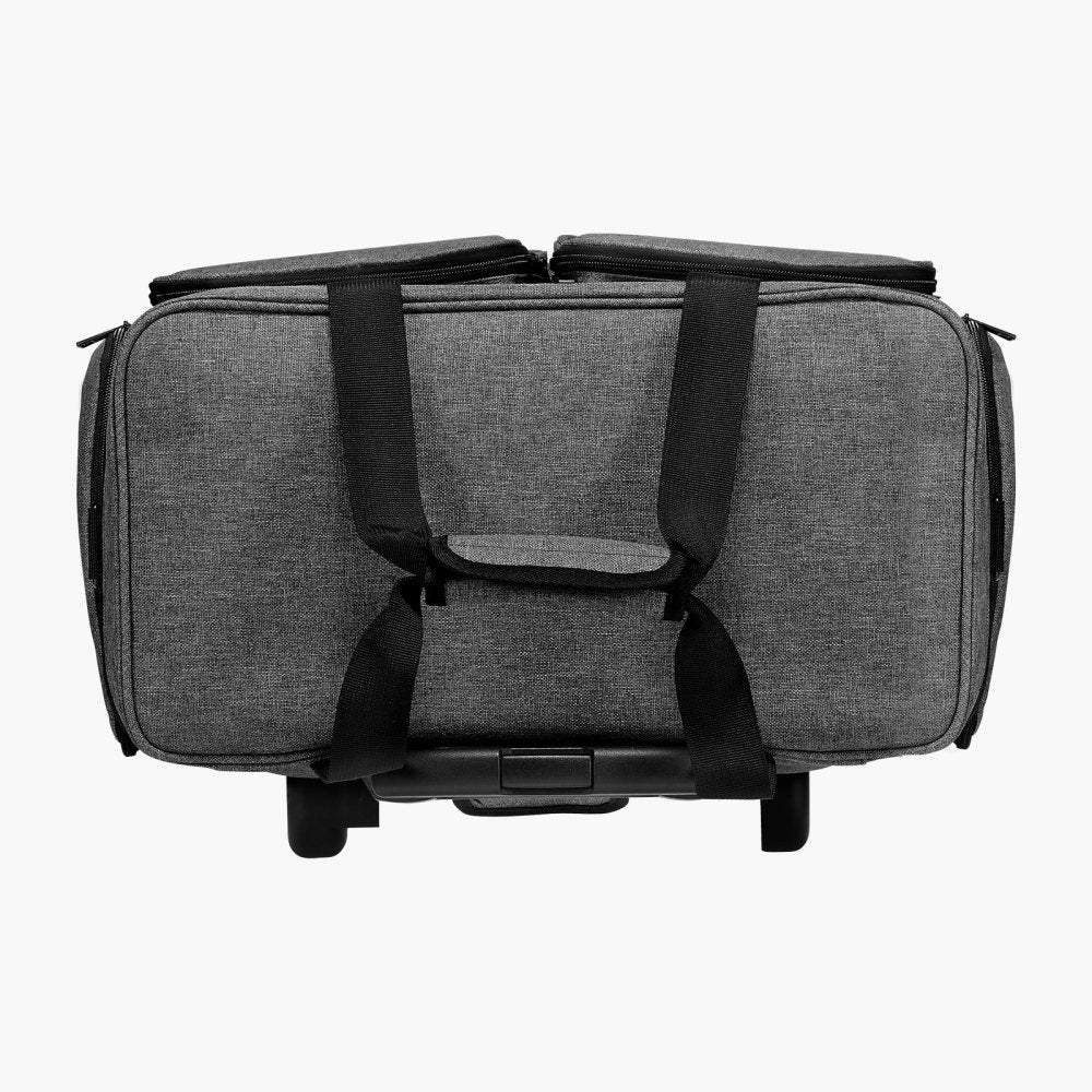 VEVOR Rolling Laptop Bag, Fits Up to 15.6 Inch Laptop, Wheeled Briefcase, Teacher Roller Computer Tote Bag with Detachable Trolley & Telescopic Handle, Laptop Case for Work Travel, Women & Men (Gray)