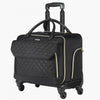 VEVOR Rolling Laptop Bag, Fits Up to 17.3 Inch Laptop, Wheeled Briefcase, Roller Computer Tote Bag with 4 Spinner Wheels & TSA Lock, Laptop Case for Work Travel Business, Women & Men (Black Gold)