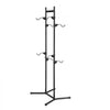 VEVOR Bike Stand for 4 Bikes, Freestanding Vertical Bike Storage Rack, with Height-Adjustable Hooks, Heavy-Duty Carbon Steel Garage Bicycle Floor Stand, Ideal for Garage, Apartment, Home, Black