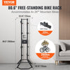VEVOR 4 Bike Storage Rack, Free Standing Gravity Wall Vertical Bike Rack, Fully Adjustable Bike Rack Garage, Sturdy Steel & Easy Assemble, for Garage, Living Room, Shed, Holds Up to 260 lbs Black