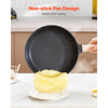 VEVOR 19 Piece Pots and Pans Set, Granite Nonstick Cookware Set, Induction Cookwares, Kitchen RV Cooking Sets with Frying, Sauce, Saute, Tempered Glass Lids, and Pan Protectors, Black