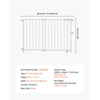 VEVOR Baby Gate, 29.5-43 Inches Adjustable Width, 28 Inches High Dog Gate, No Threshold Bar, Easy Step Walk Thru, for Child Pet Security, with Screws, One-Hand Open, for Stairs and Doorways, White