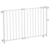 VEVOR Baby Gate, 29.5-43 Inches Adjustable Width, 28 Inches High Dog Gate, No Threshold Bar, Easy Step Walk Thru, for Child Pet Security, with Screws, One-Hand Open, for Stairs and Doorways, White