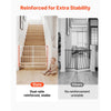 VEVOR Baby Gate for Stairs, 28-43 in Adjustable Width, 30 in High Dog Gate, No Bottom Bar, One-Handed Operation, Easy Drilling Installation with Hardware Kit, for Stairs, Doorways, and House, White