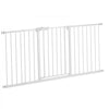 VEVOR Baby Gate, 60.6-63.3 Inches Adjustable Width, 30 Inches High Dog Gate, Easy Step Walk Thru, for Child Pet Security, Pressure Mount Kit, Wall Cups, One-Hand Open, for Stairs and Doorways, White