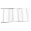 VEVOR Baby Gate, 60.6-63.3 Inches Adjustable Width, 30 Inches High Dog Gate, Easy Step Walk Thru, for Child Pet Security, Pressure Mount Kit, Wall Cups, One-Hand Open, for Stairs and Doorways, White