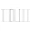 VEVOR Baby Gate, 60.6-63.3 Inches Adjustable Width, 30 Inches High Dog Gate, Easy Step Walk Thru, for Child Pet Security, Pressure Mount Kit, Wall Cups, One-Hand Open, for Stairs and Doorways, White