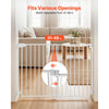 VEVOR Baby Gate for Stairs, 31-48 in Adjustable Width, 30 in High Dog Gate, No Bottom Bar, One-Handed Operation, Easy Drilling Installation with Hardware Kit, for Stairs, Doorways, and House, White