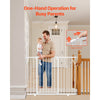 VEVOR Baby Gate, 26-48 Inches Adjustable Width, 36 Inches High Dog Gate, Easy Step Walk Thru, for Child Pet Security, Pressure Mount Kit, Wall Cups, One-Hand Open, for Stairs and Doorways, White