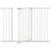 VEVOR Baby Gate, 26-48 Inches Adjustable Width, 36 Inches High Dog Gate, Easy Step Walk Thru, for Child Pet Security, Pressure Mount Kit, Wall Cups, One-Hand Open, for Stairs and Doorways, White