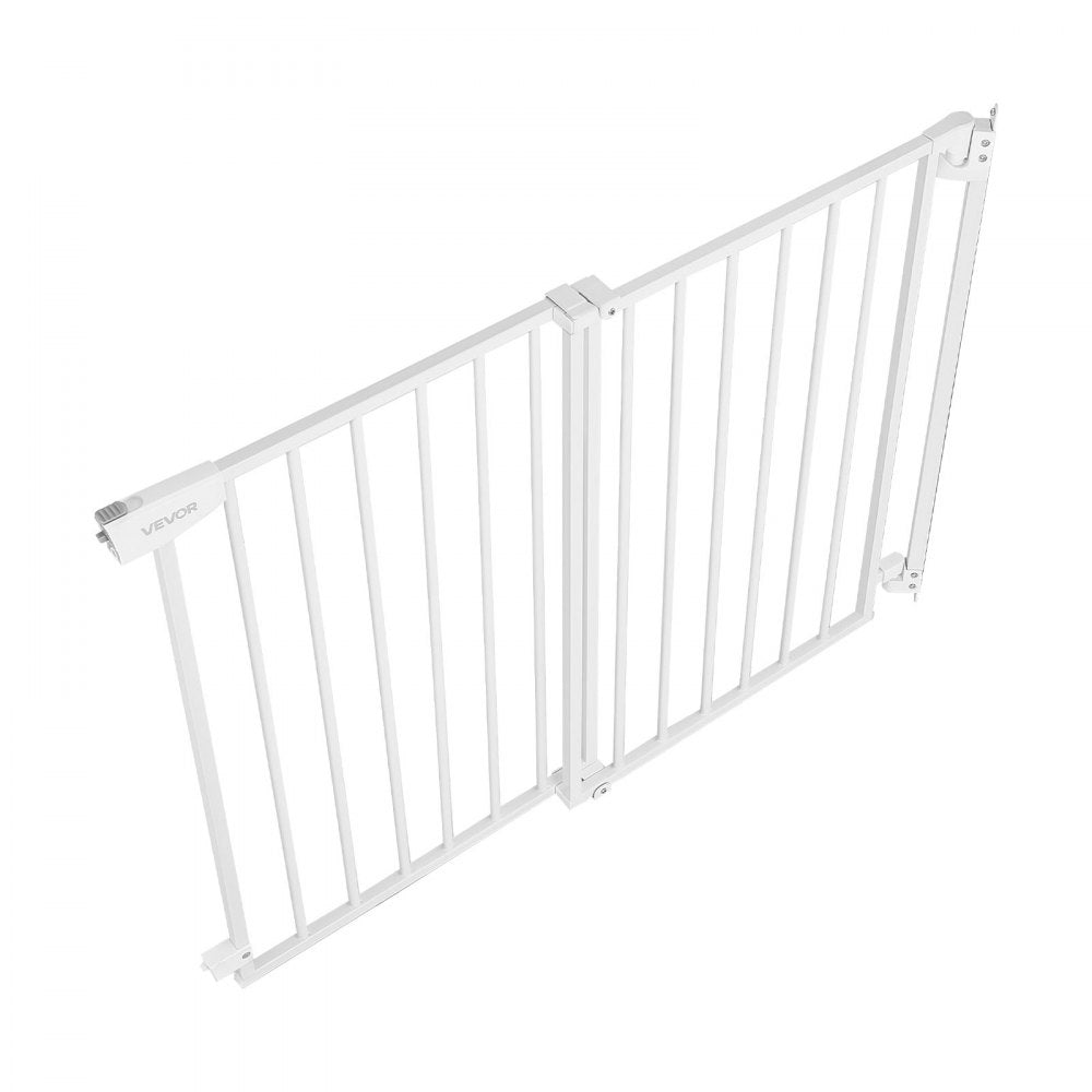 VEVOR Baby Gate for Stairs, 29-43 in Adjustable Width, 36 in High Dog Gate, No Bottom Bar, One-Handed Operation, Easy Drilling Installation with Hardware Kit, for Stairs, Doorways, and House, White