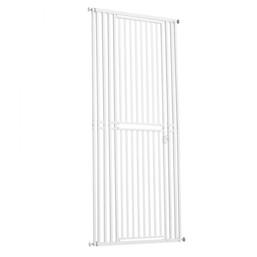 VEVOR Extra Tall Pet Gate for Cats, 28-34 in  Adjustable Width, 78.7 in High Dog Gate, with Pressure Mount Kit and Wall Mount Kit, 1.2 in Narrow Bar Spacing, for Stairs, Doorways, and House, Black
