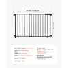 VEVOR Baby Gate, 29.5-43 Inches Adjustable Width, 28 Inches High Dog Gate, No Threshold Bar, Easy Step Walk Thru, for Child Pet Security, with Screws, One-Hand Open, for Stairs and Doorways, Black