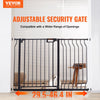 VEVOR Baby Gate, 29.5"-46.4" Extra Wide, 30" High, Dog Gate for Stairs Doorways and House, Easy Step Walk Thru Auto Close Child Gate Pet Security Gate with Pressure Mount Kit and Wall Mount Kit, Black