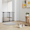 VEVOR Baby Gate, 29.5"-46.4" Extra Wide, 30" High, Dog Gate for Stairs Doorways and House, Easy Step Walk Thru Auto Close Child Gate Pet Security Gate with Pressure Mount Kit and Wall Mount Kit, Black