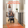 VEVOR Baby Gate for Stairs, 28-43 in Adjustable Width, 36 in High Dog Gate, No Bottom Bar, One-Handed Operation, Easy Drilling Installation with Hardware Kit, for Stairs, Doorways, and House, Black