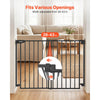 VEVOR Baby Gate for Stairs, 28-43 in Adjustable Width, 36 in High Dog Gate, No Bottom Bar, One-Handed Operation, Easy Drilling Installation with Hardware Kit, for Stairs, Doorways, and House, Black