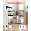 VEVOR Baby Gate for Stairs, 28-43 in Adjustable Width, 36 in High Dog Gate, No Bottom Bar, One-Handed Operation, Easy Drilling Installation with Hardware Kit, for Stairs, Doorways, and House, Black