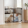 VEVOR Baby Gate for Stairs, 28-43 in Adjustable Width, 36 in High Dog Gate, No Bottom Bar, One-Handed Operation, Easy Drilling Installation with Hardware Kit, for Stairs, Doorways, and House, Black